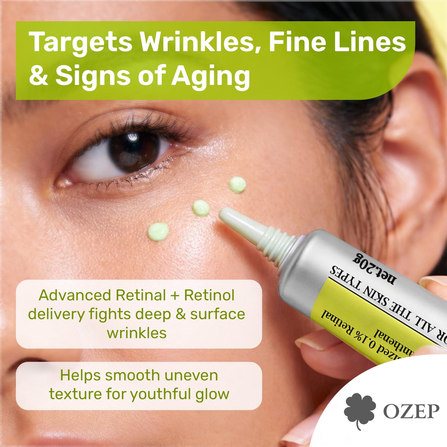 OZEP Retinol Booster 15ml and Retinol Tightening Serum 30ml, Anti-Aging Gift Set, Vitamin A Power Duo with 0.1% Retinol, 9 Peptide Complex, 1% Beauty & Personal Care OZEP