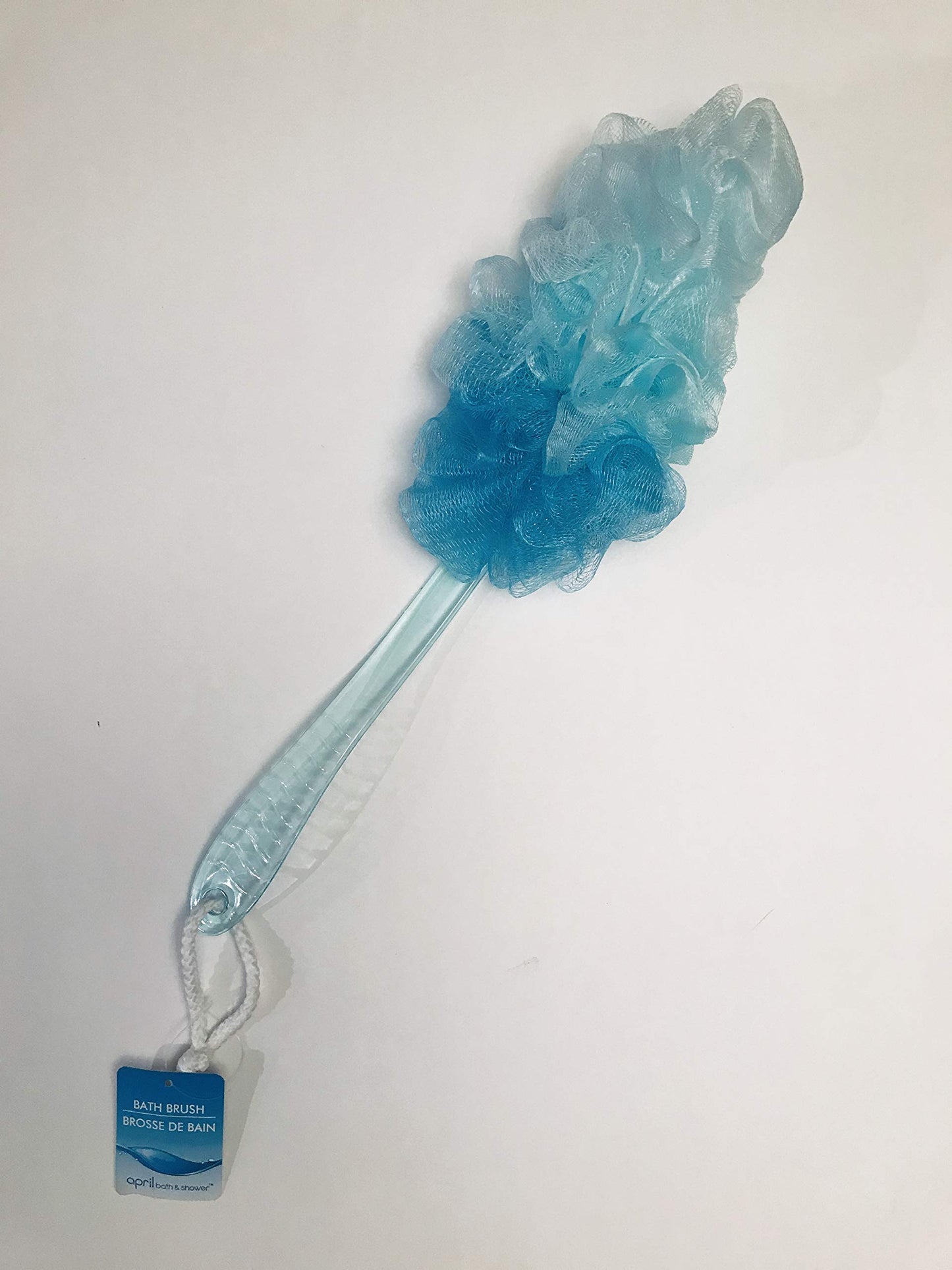 April Bath & Shower Brush with Handle Nylon Mesh Sponge - 18" Beauty and Personal Care April Bath & Shower