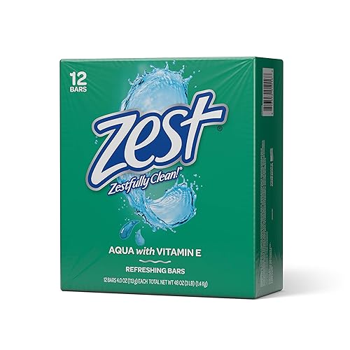 Zest Bar Bath Soap - Aqua (4 Ounce, 12 Bars) Beauty & Personal Care Zest