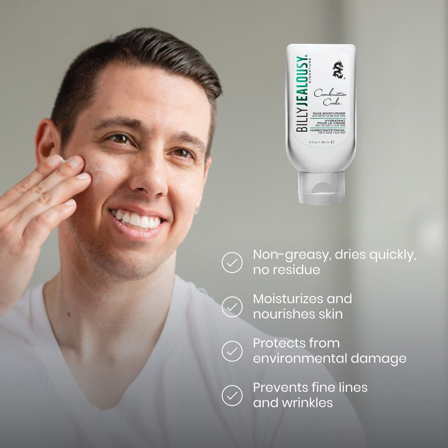 Billy Jealousy Combination Code Face Moisturizer, 3 Fl Oz Beauty & Personal Care Billy Jealousy