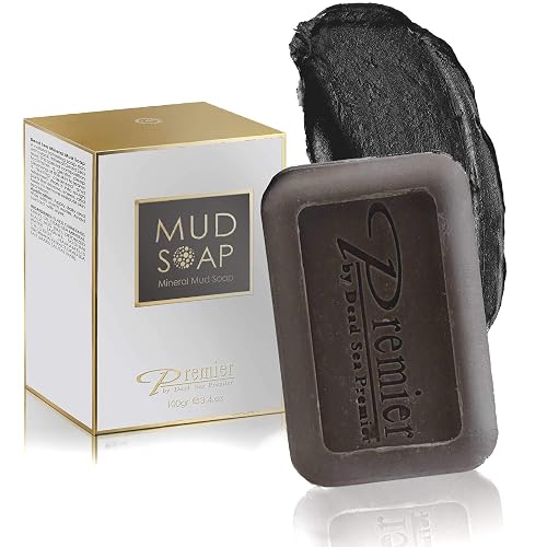 Premier Dead Sea Mineral MUD bar Natural body wash, face wash, hand soap, for all Skin Types. Therapeutic and Antibacterial, helps with Acne, Rosacea Beauty & Personal Care Premier