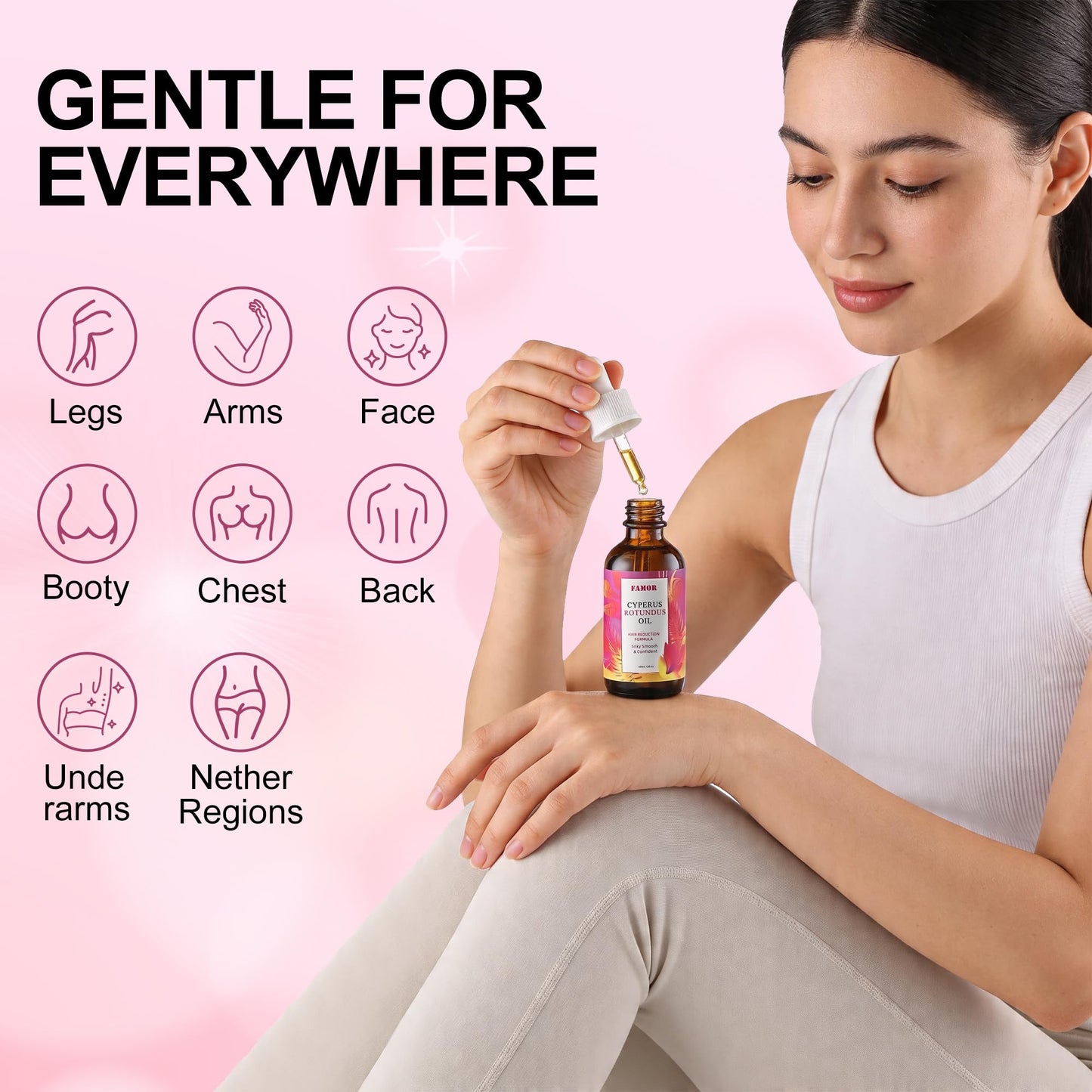 Cyperus Rotundus Oil 60ml / 2.0Fl Oz-Natural Cyperus Rotundus Oil Moisturizing & Soothing For Reducing Body Hair GrowthWomen & Men All Skin Types. Beauty and Personal Care FAMOR