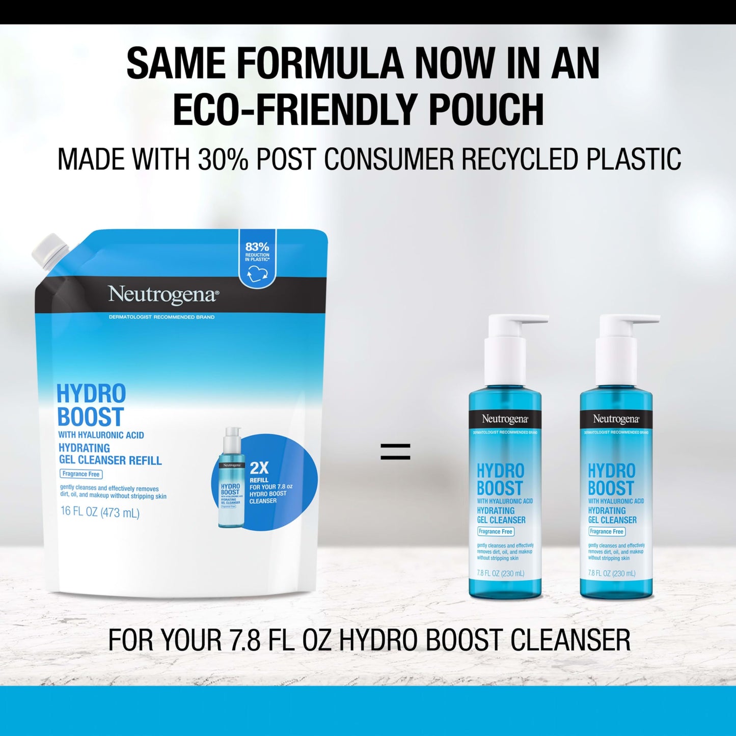 Neutrogena Hydro Boost Fragrance Free Hydrating Gel Facial Cleanser with Hyaluronic Acid, Daily Foaming Face Wash & Makeup Remover, Gentle Face Wash Beauty & Personal Care Neutrogena