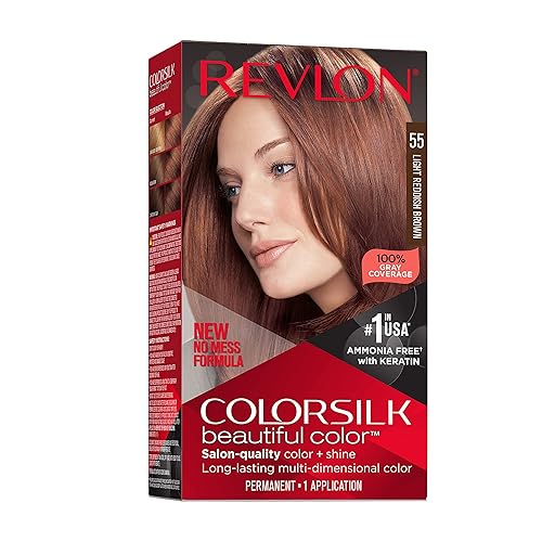 Revlon Colorsilk Beautiful Color Permanent Hair Color, Long-Lasting High-Definition Color, Shine & Silky Softness with 100% Gray Coverage, Ammonia Beauty & Personal Care REVLON