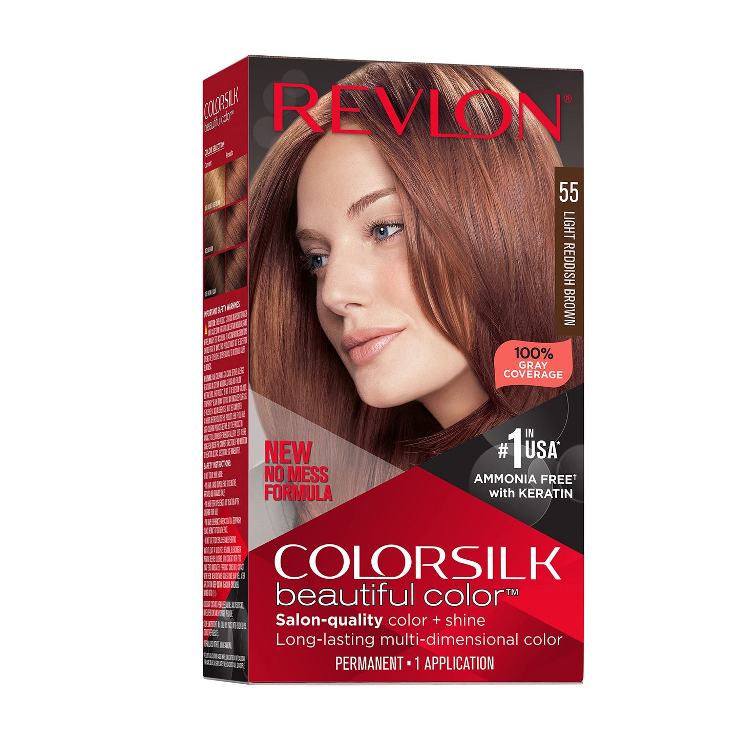 Revlon Colorsilk Beautiful Color Permanent Hair Color, Long-Lasting High-Definition Color, Shine & Silky Softness with 100% Gray Coverage, Ammonia Beauty & Personal Care REVLON