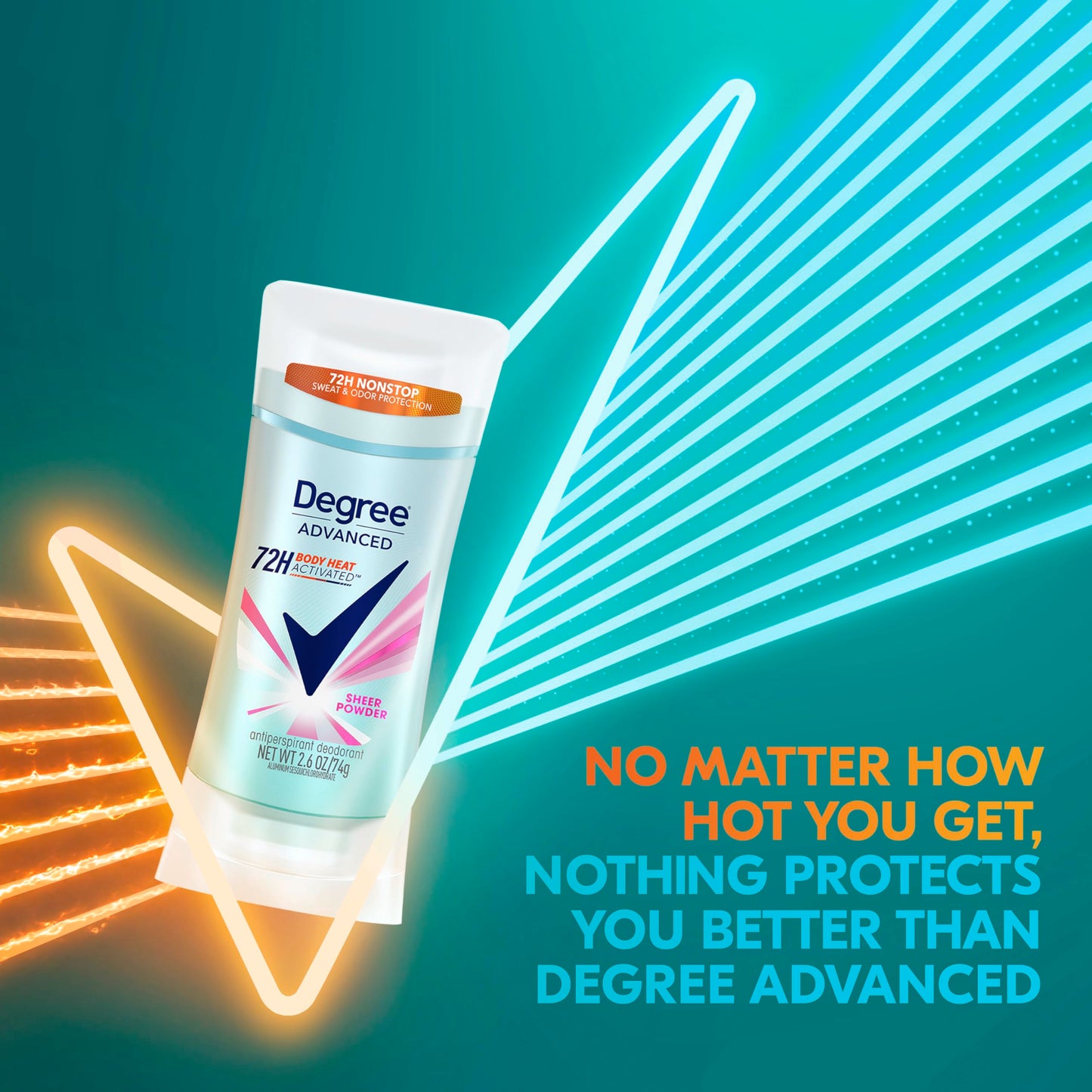 Degree Advanced Protection Antiperspirant Deodorant Sheer Powder for 72-Hour Sweat & Odor Control for Women, with Body Heat Activated Technology, 2.6 Beauty & Personal Care Degree