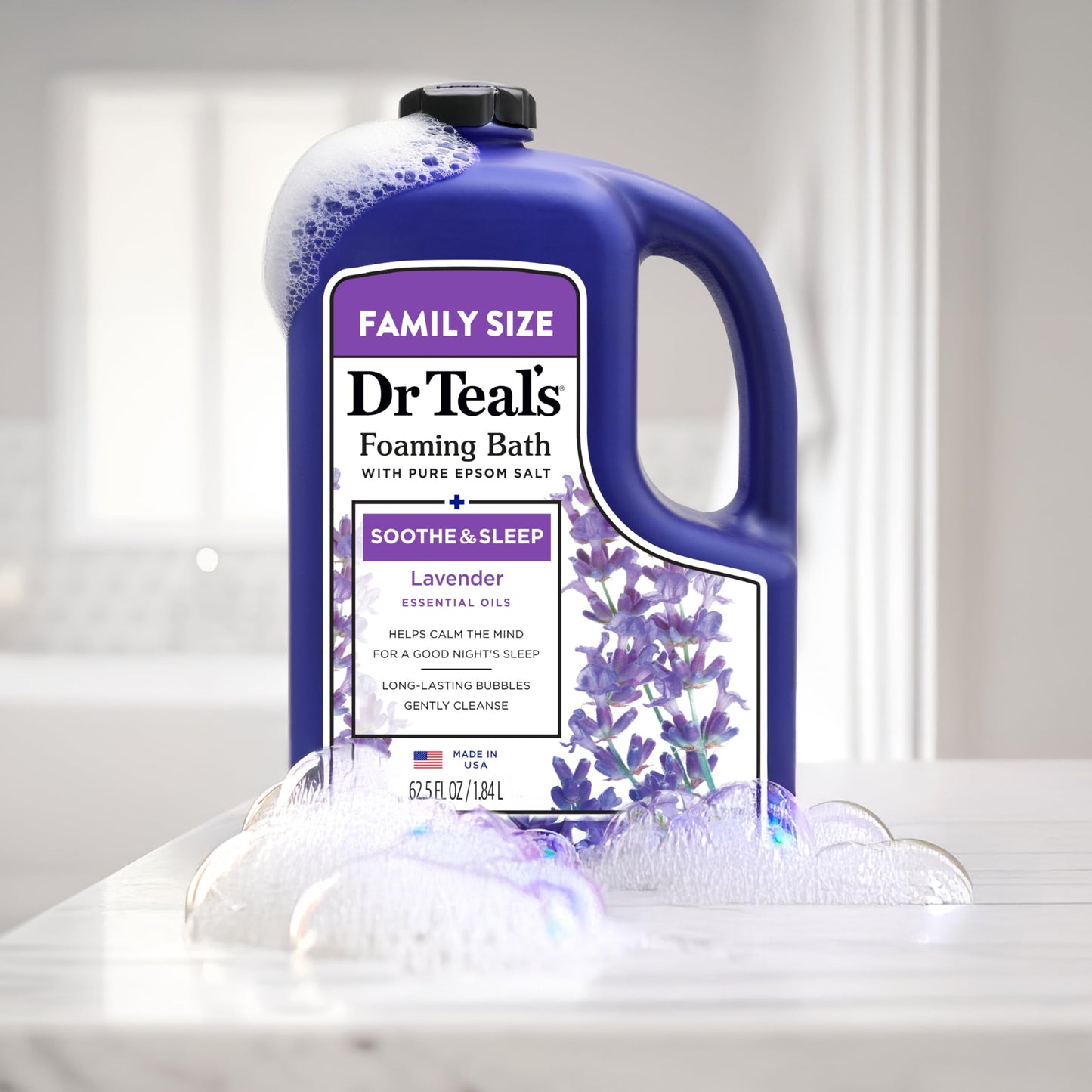 Dr Teal's Foaming Bath with Pure Epsom Salt, Soothe & Sleep with Lavender, 62.5 fl oz Beauty and Personal Care Dr Teal's