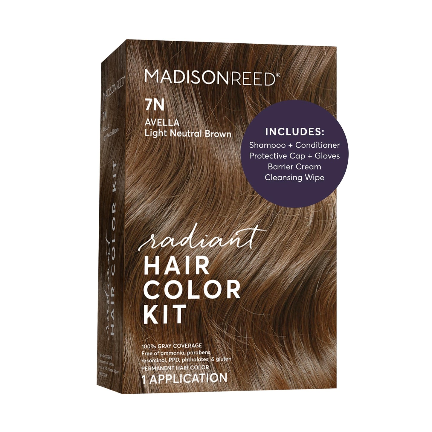 Madison Reed Radiant Hair Color Kit - 7N Light Neutral Brown (Avella Light Brown), Salon-Quality Permanent Hair Dye, Superior Gray Coverage Beauty & Personal Care Madison Reed
