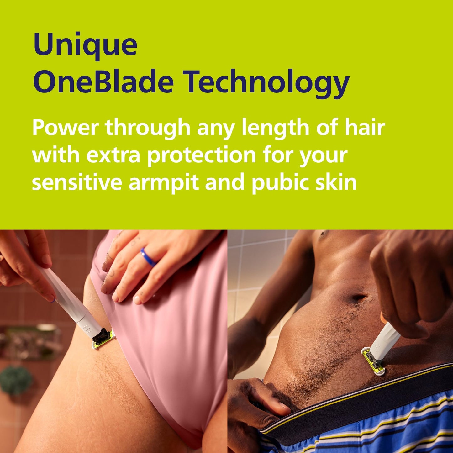 Philips Norelco OneBlade Intimate, Designed For Pubic Grooming, Trim & Shave With Extra Skin Protection, Model QP1924/70 Beauty and Personal Care Norelco