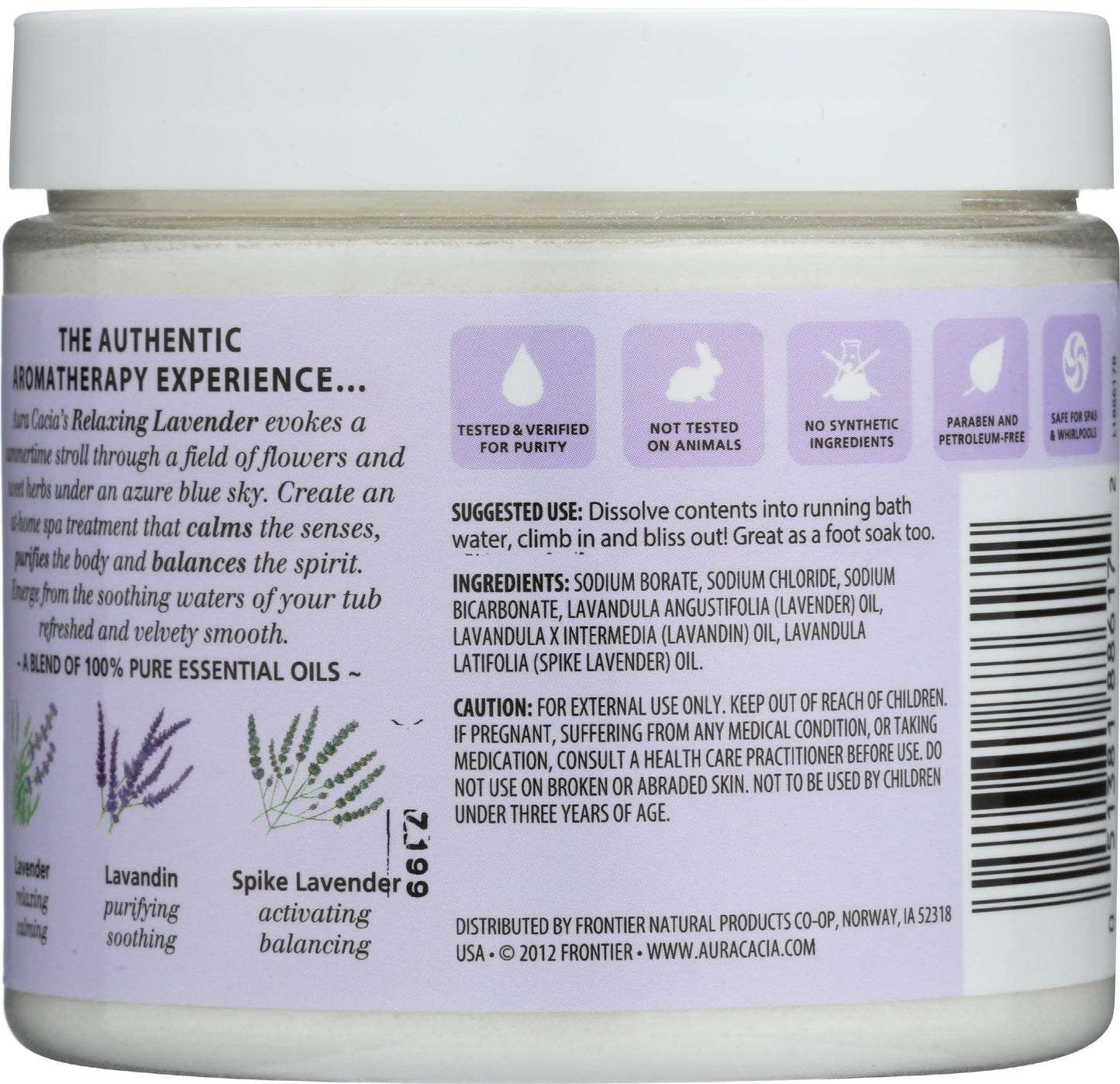 Aura Cacia Relaxing Lavender Aromatherapy Mineral Bath - 16 oz. Jar Beauty and Personal Care Aura Cacia