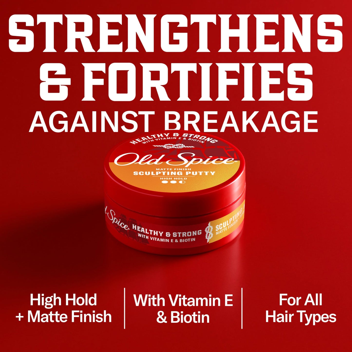 Old Spice Mens Hair Putty, Sculpting Putty for Men, Healthy & Strong with Vitamin E & Biotin, Hair Styling, High Hold, Matte Finish, 2.22 oz Beauty & Personal Care Old Spice