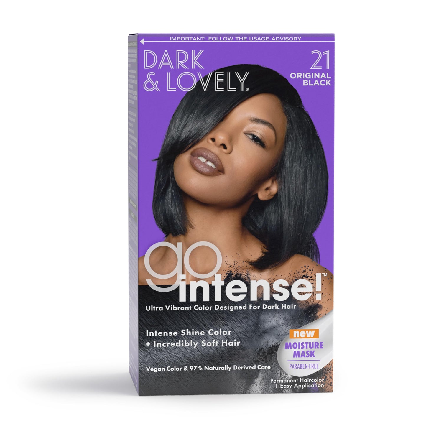 SoftSheen-Carson Dark and Lovely Ultra Vibrant Permanent Hair Color Go Intense Hair Dye with Olive Oil for Shine and Softness, Original Black Beauty & Personal Care SoftSheen
