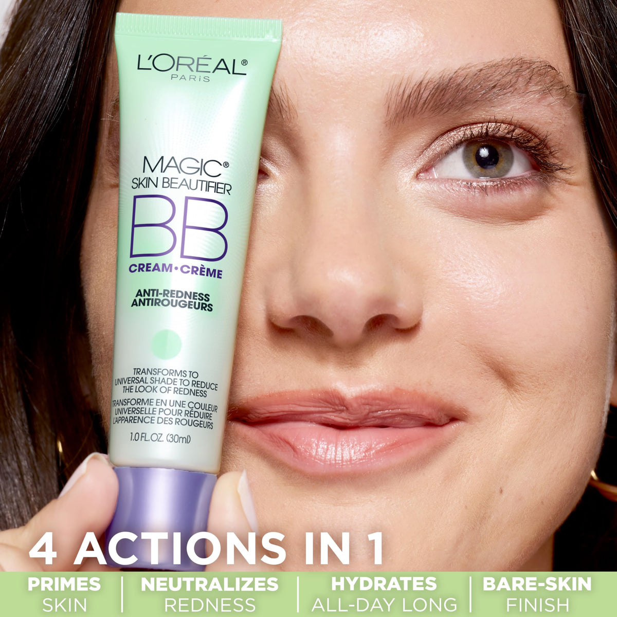L'Oreal Paris Magic BB Cream Face Makeup Anti-Redness w/ Vitamin C and E, 1 fl. oz., Pack of 2