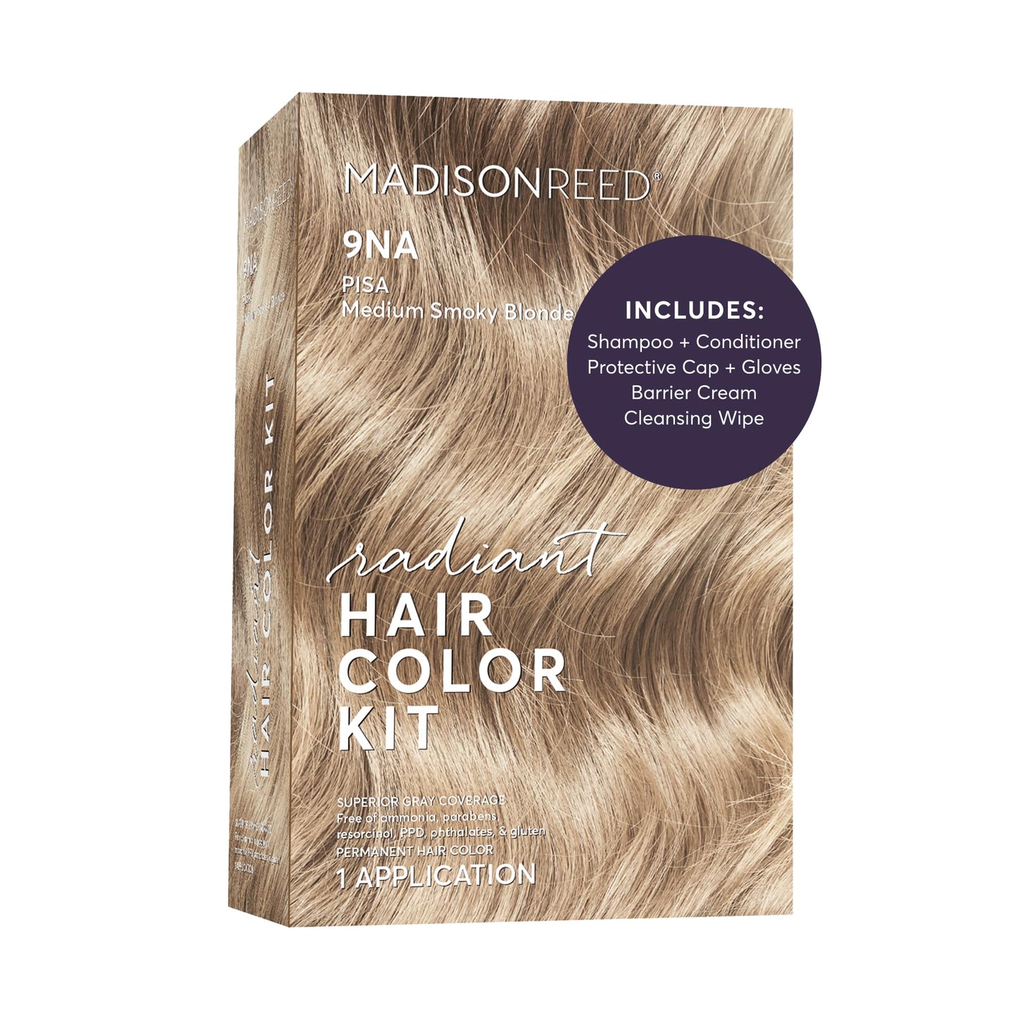 Madison Reed Radiant Hair Color Kit - 9NA Medium Cool Blonde with Ash Undertones (Pisa Blonde), Permanent Hair Dye, Superior Gray Coverage Beauty & Personal Care Madison Reed