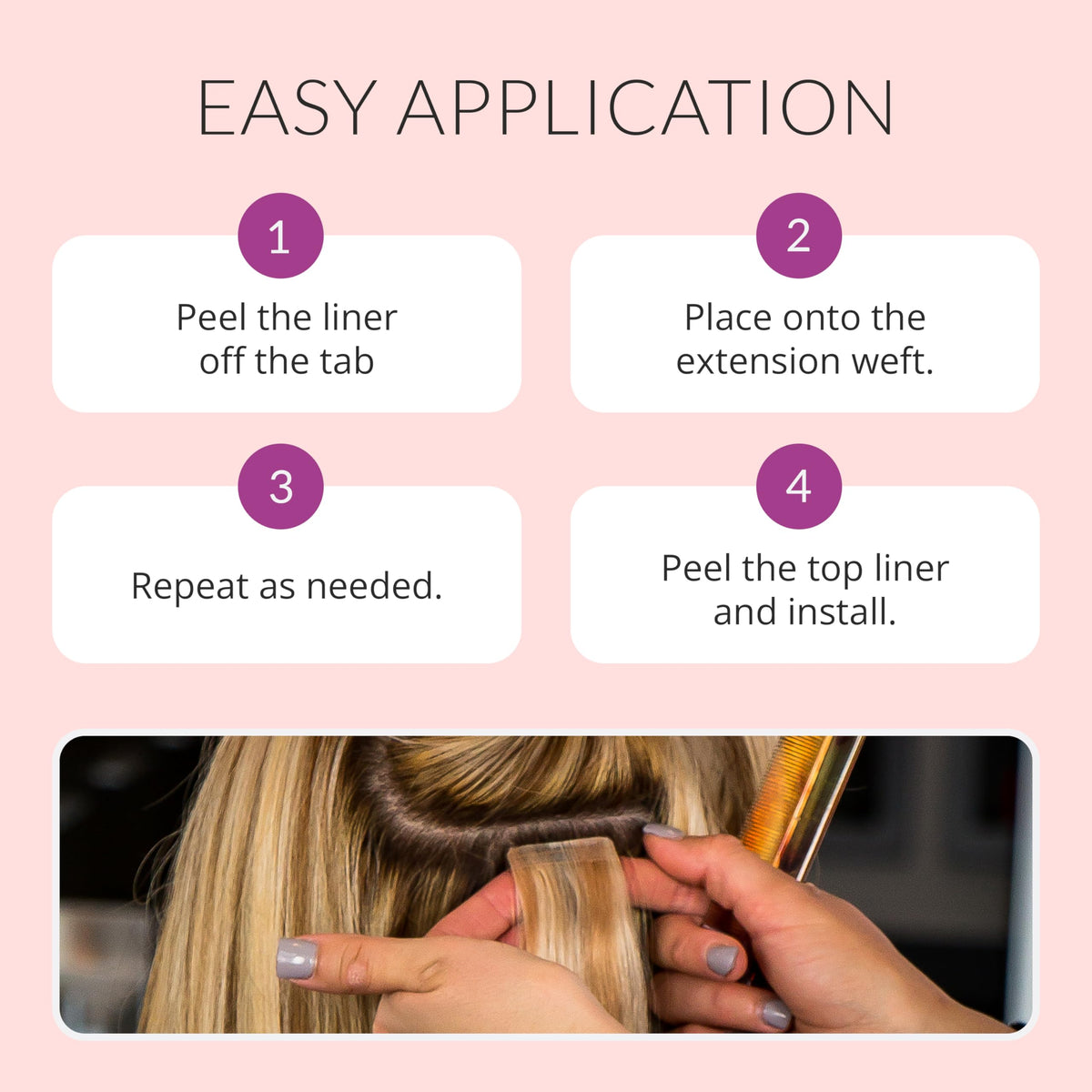 Beautify Pro-Flex II Extension Tabs 120 Pieces for Tape in Hair Extensions, Hair Tape Prep, Wig Applications and Lace Systems Offering Strong Hold,
