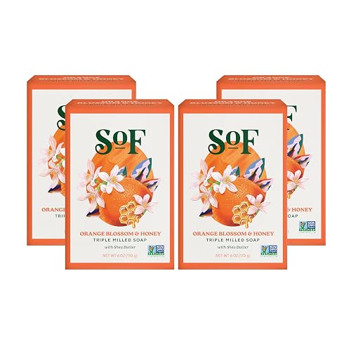 South Of France SoF Triple Milled Bar Soap - With Coconut Oil & Organic Shea Butter- Vegan & Non GMO- Free From Phthalates, Sulfates & Parabens Beauty & Personal Care South Of France