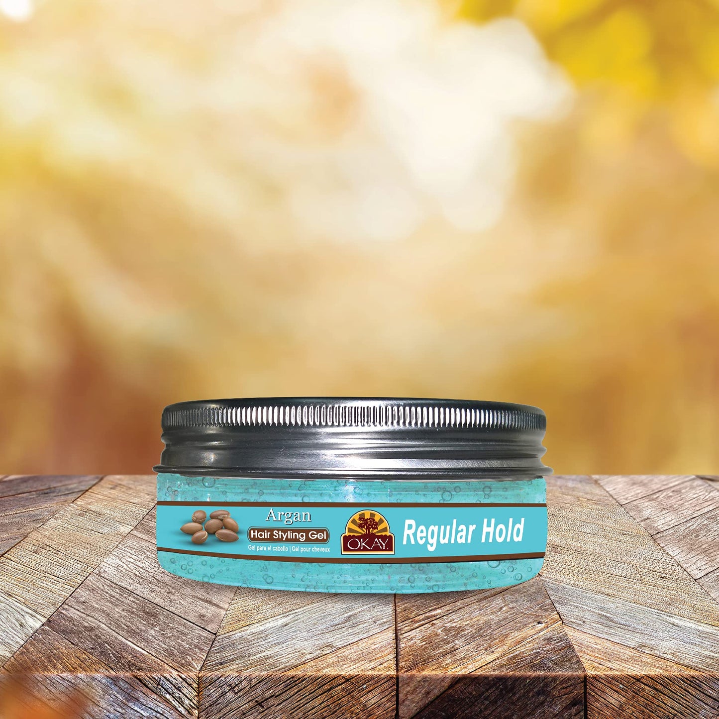 Argan Hair Gel Regular Hold Healthy Conditioning Shine,Leaves Hair Smooth,Conditions Hair No flakes,No stick,No Itch,and Alcohol-Free,For All Hair Beauty & Personal Care OKAY