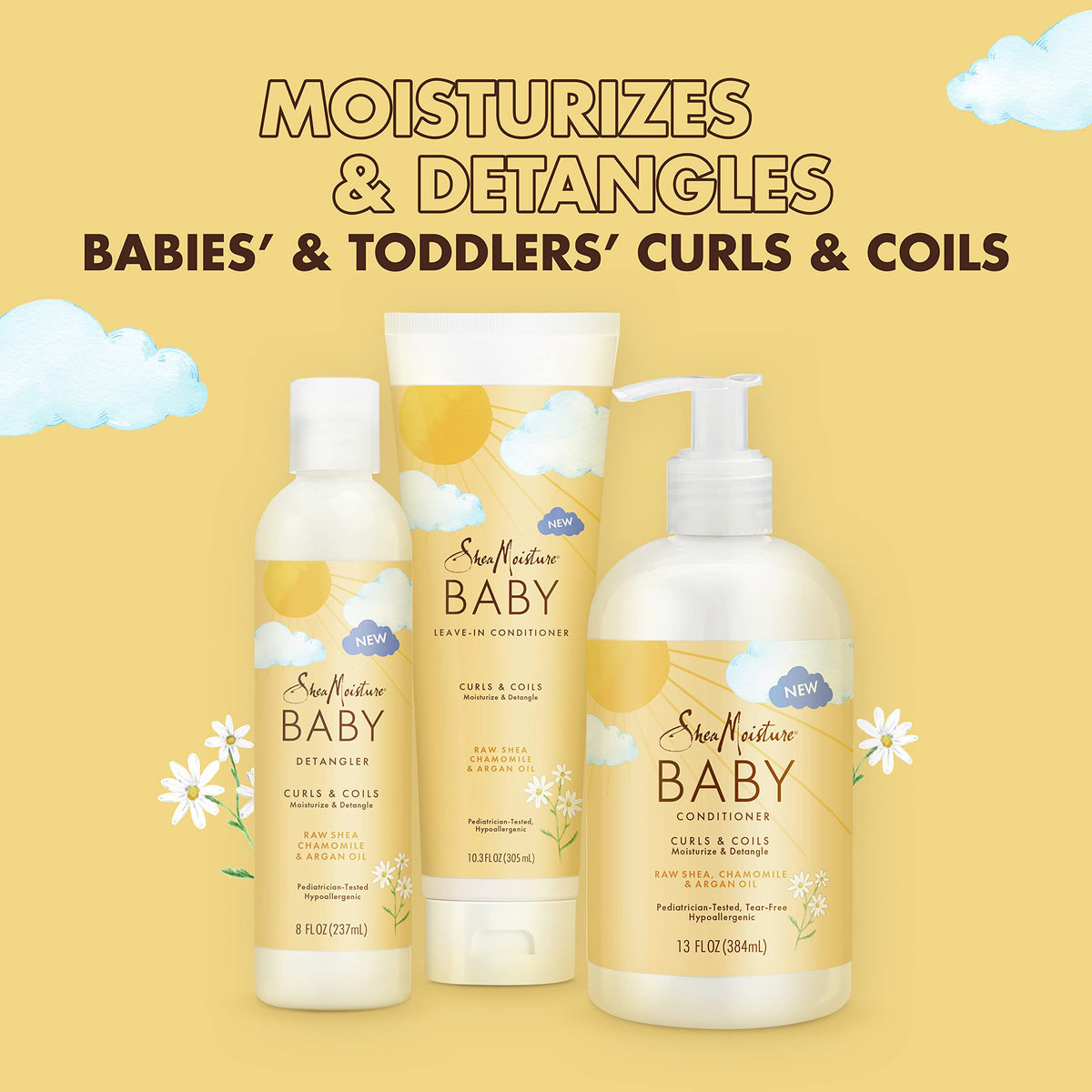 SheaMoisture Baby Leave-In Conditioner for Curly Hair Raw Shea, Chamomile and Argan Oil Moisturizes and Helps Detangle Delicate Curls and Coils Beauty & Personal Care SheaMoisture