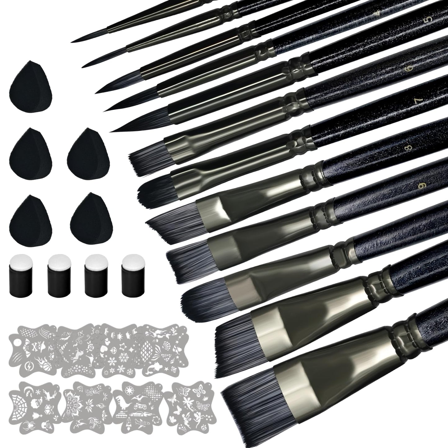 Professional Face Painting Kit, 54 Colors Water Activated Face Paint Makeup Kit with Stencils, Gems, Brushes for Halloween, Carnival, Cosplay, Party Beauty & Personal Care Psittazze