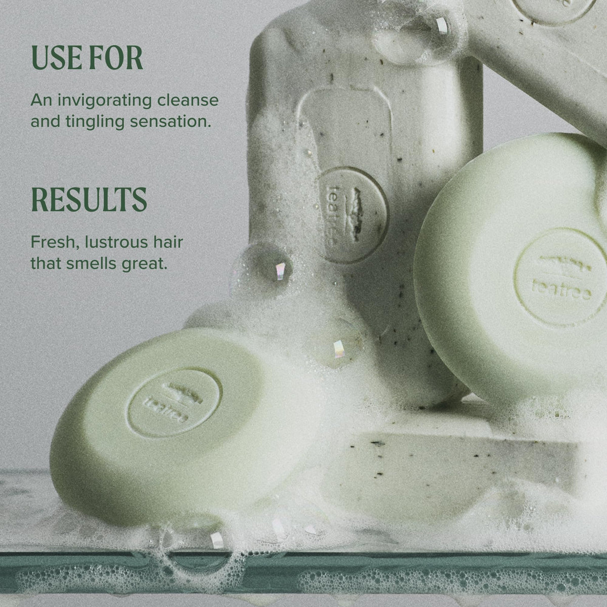 Tea Tree Special Shampoo Bar, Deep Cleans, Refreshes Scalp, Especially Oily Hair, For All Hair Types, 2.8 oz
