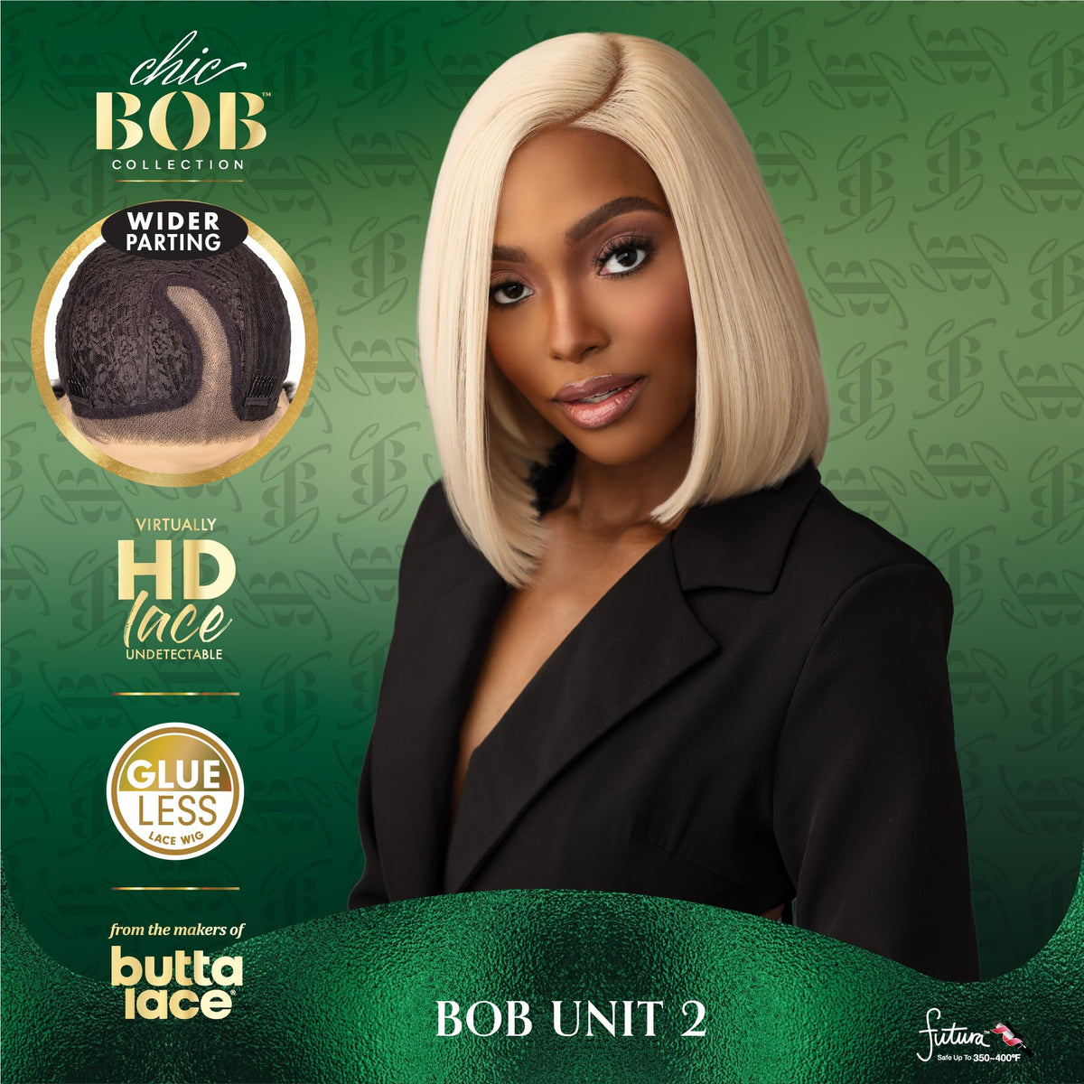 Sensationnel Chicbob Lace Frontwig-Bob Unit 2, BEIGEASHBLONDE