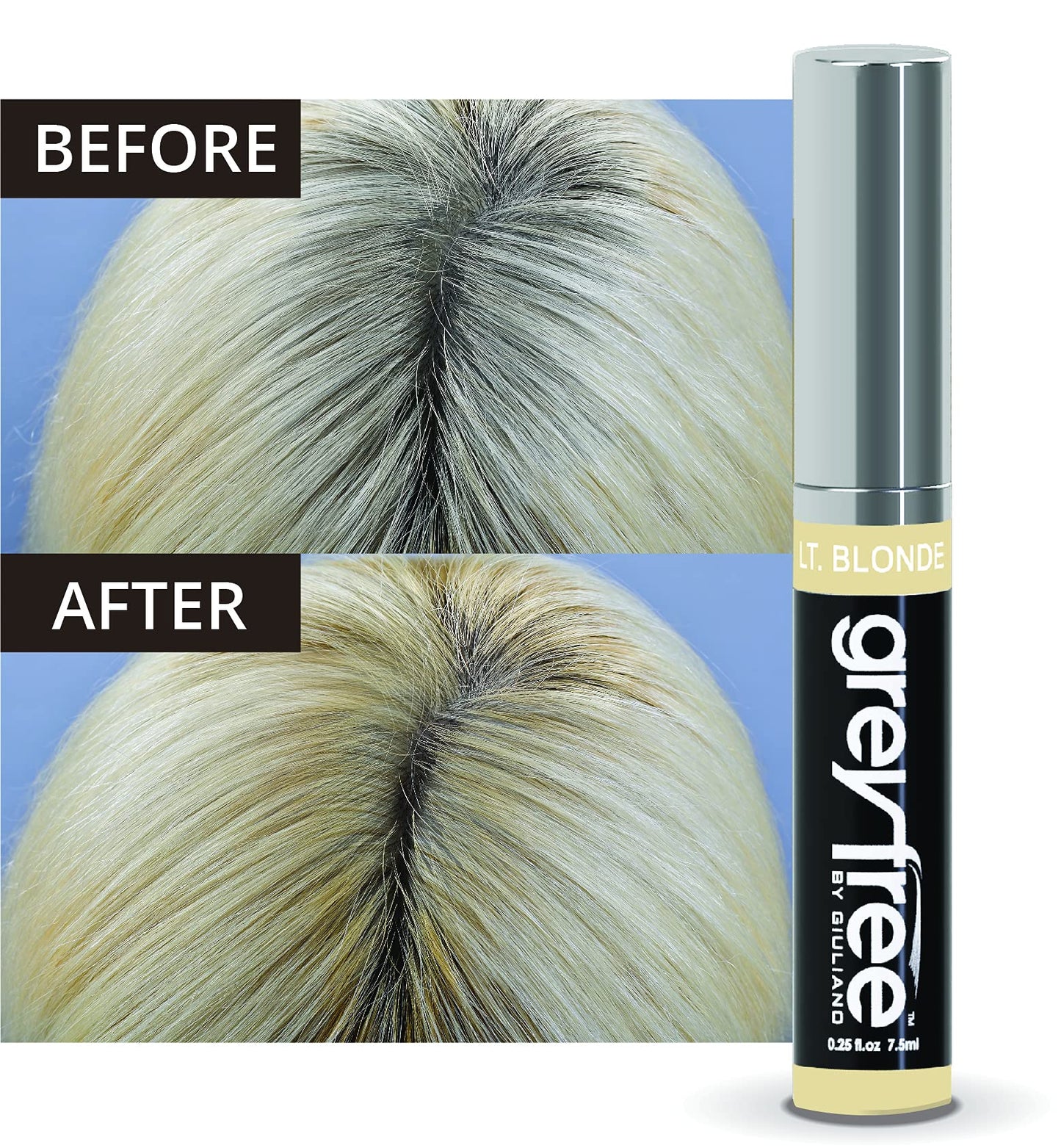 Greyfree Hair Mascara Root Touch-Up for Gray Hair | Precision Hairline Concealer for Brows & Beard | 2 Pack (LIGHT BLONDE) Beauty & Personal Care Greyfree