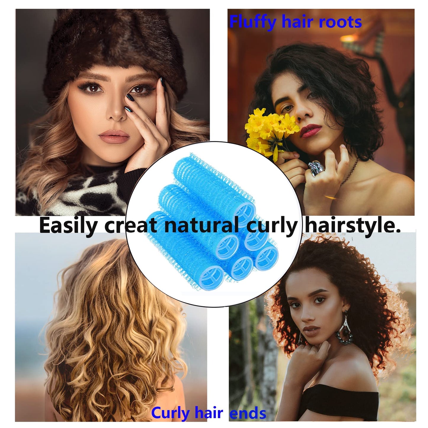 MOODKEY 18PCS Self Grip Small Hair Curlers Heatless Roller Hair Curlers Pro Salon Hairdressing Curler DIY Curly Hairstyle Hair Rollers Tools Rat Tail Beauty & Personal Care MOODKEY