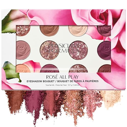 Physicians Formula Eyeshadow Bouquet, 12-Shade Palette with Shimmer, Matte & Satin Finishes, Enriched with Rose Extract - Rose All Play Beauty & Personal Care Physicians Formula