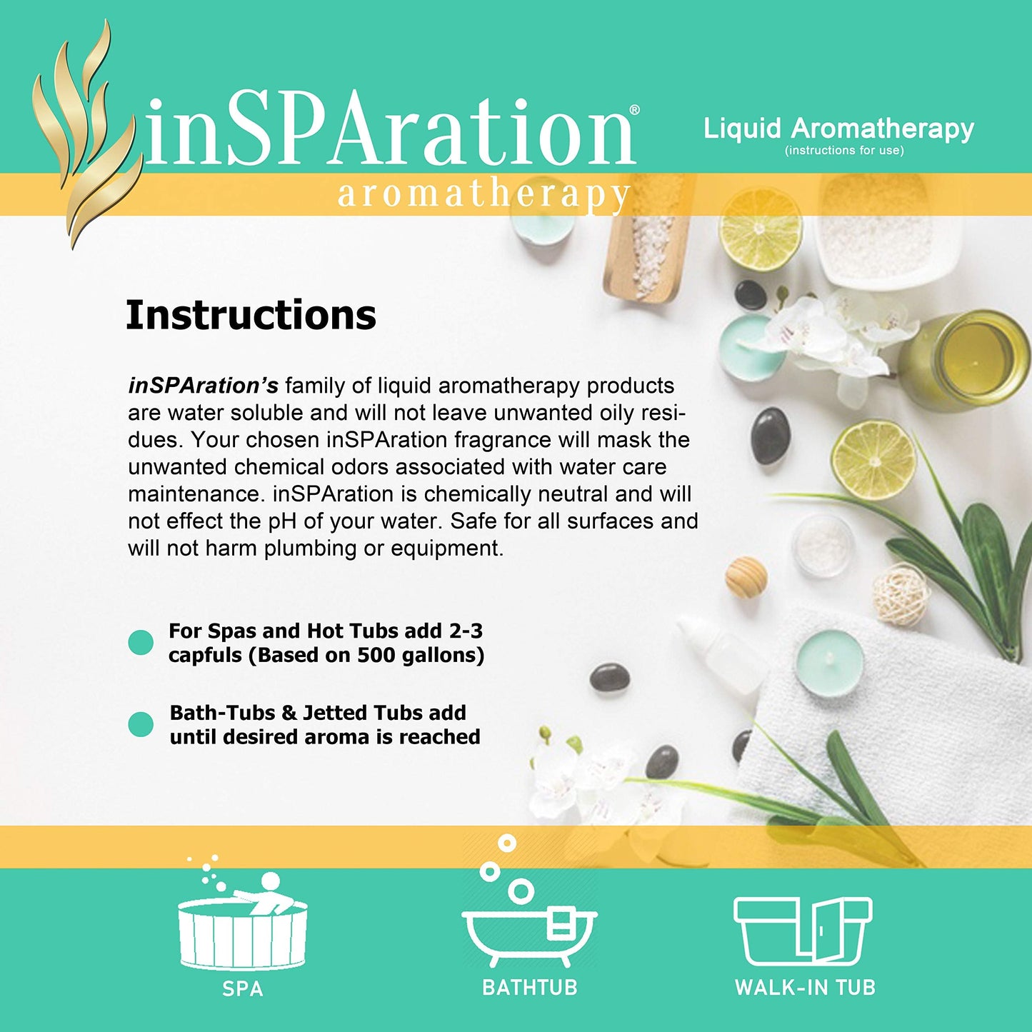 inSPAration Spa and Bath Aromatherapy 370X Spa Liquid, 9-Ounce, Tropical Island Beauty & Personal Care InSPAration