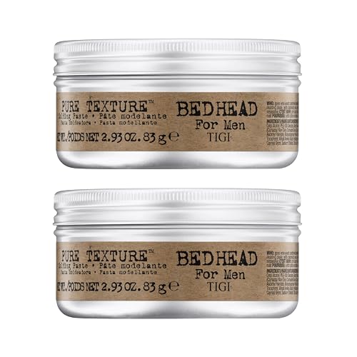 TIGI Bed Head for Men Pure Texture Hair Molding Paste - Use for Texture & Separation - Versatile Cream-to-Paste Fusion - For Men's Hairstyles - Use on Beauty & Personal Care TIGI
