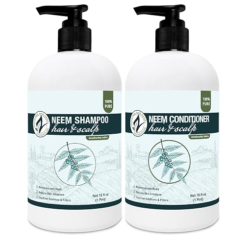 Zatural Natural Neem Shampoo & Conditioner Kit, Health Soothing & Healing For Sensative Scalp & Hair Nourish & Repair (16oz Shampoo & 16oz Beauty & Personal Care Zatural