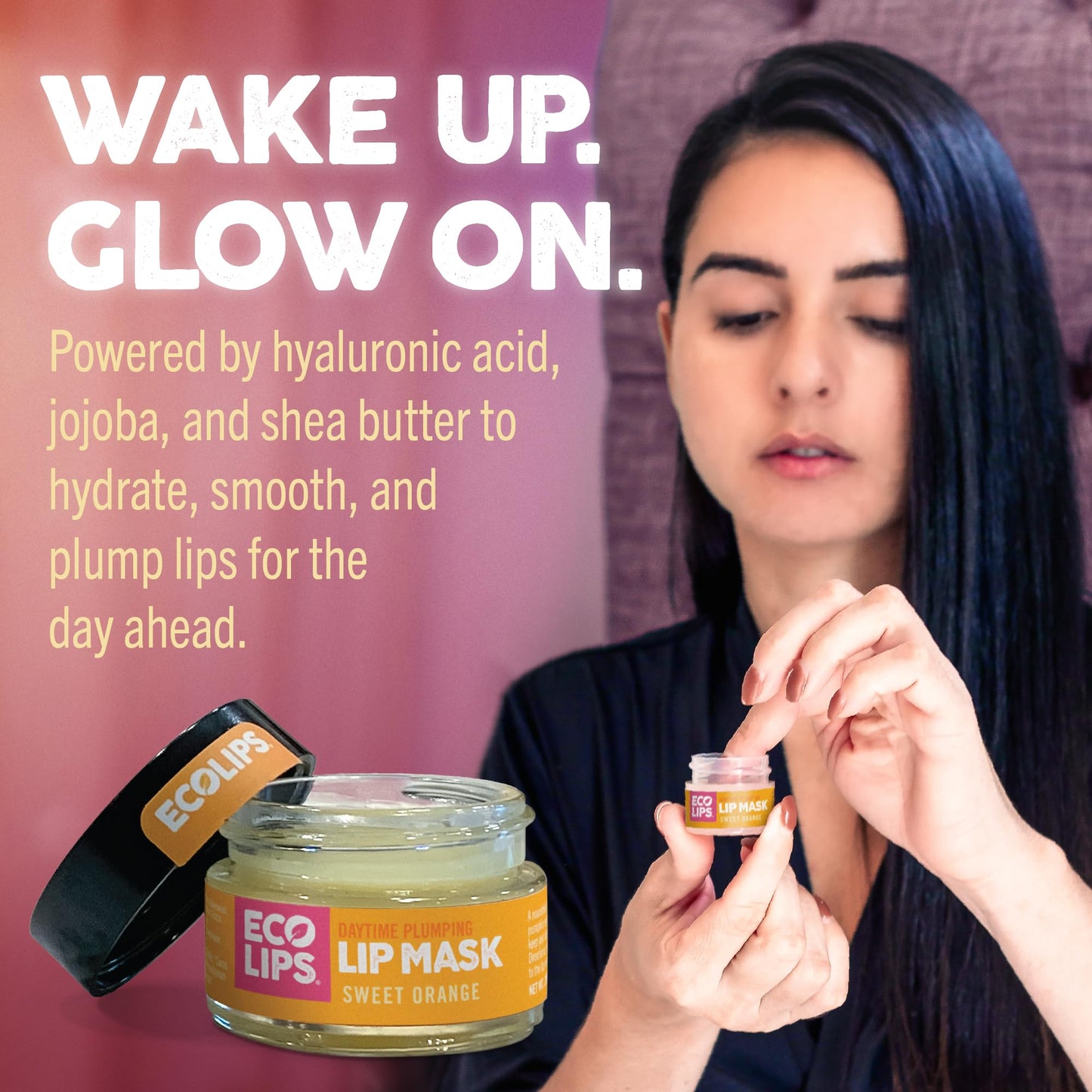 Eco Lips Daily Plumping Lip Mask with Hyaluronic Acid + Overnight Intensive Lip Mask with Gotu Kola 2-pack by Eco Lips 100% Natural. Made in USA Beauty & Personal Care Eco Lips