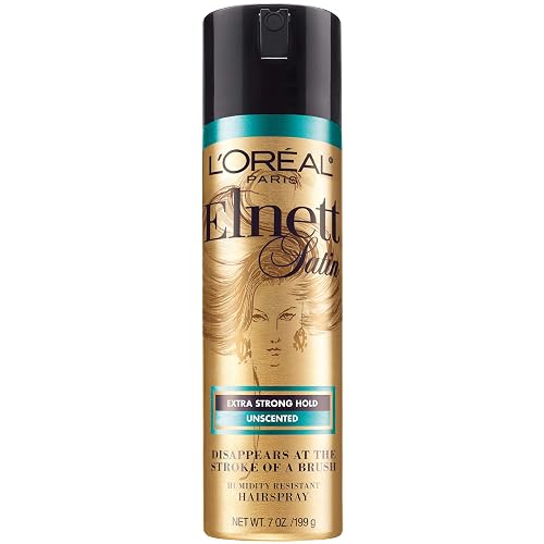 L'Oreal Paris Elnett Hair Care Elnett Satin Extra Strong Hold Hairspray - Unscented, Long Lasting + Humidity Resistant, Hair Styling Spray, 7 Oz Beauty & Personal Care L'Oreal Paris