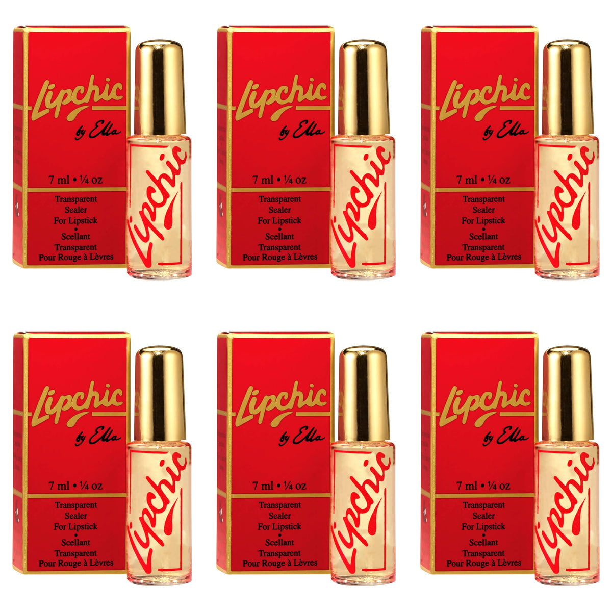 Ella International Lip Chic 6-Pack All-Day Lipstick Sealer, 0.25 oz