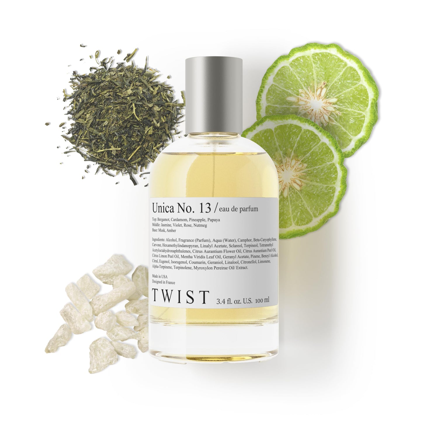 Twist Unica No. 13 - Eau de Cologne Inspired by Calv. K One, Long-Lasting Perfume For Women & Men, Green Tea & Bergamot, Vegan, Clean Ingredients Beauty & Personal Care HOUSE OF TWIST