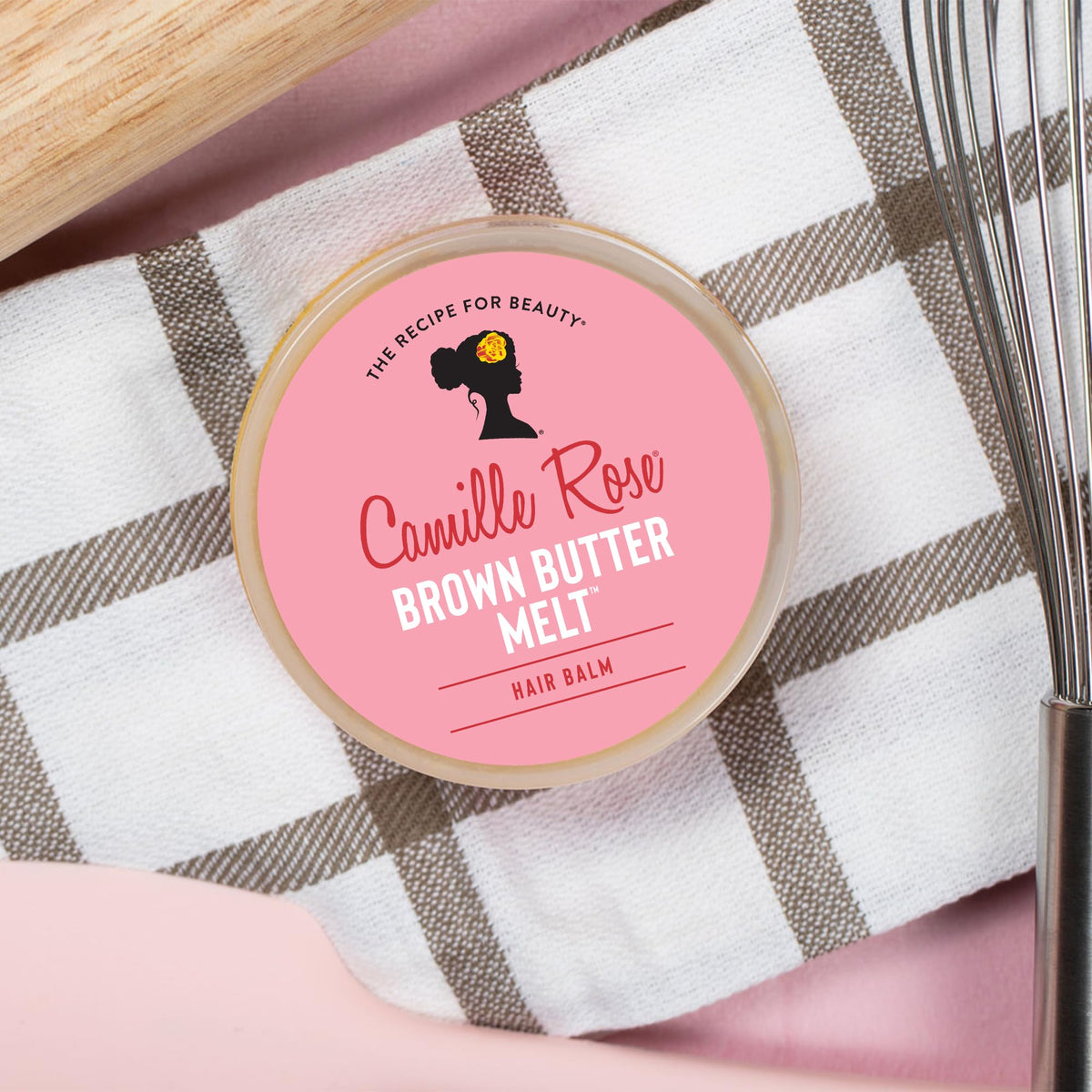 Camille Rose Brown Butter Melt - Mandarin Oil Hair Balm for Scalp Care, Minimizing Dandruff, Adding Shine, Frizz Control, Detangling, 4 Fl Oz