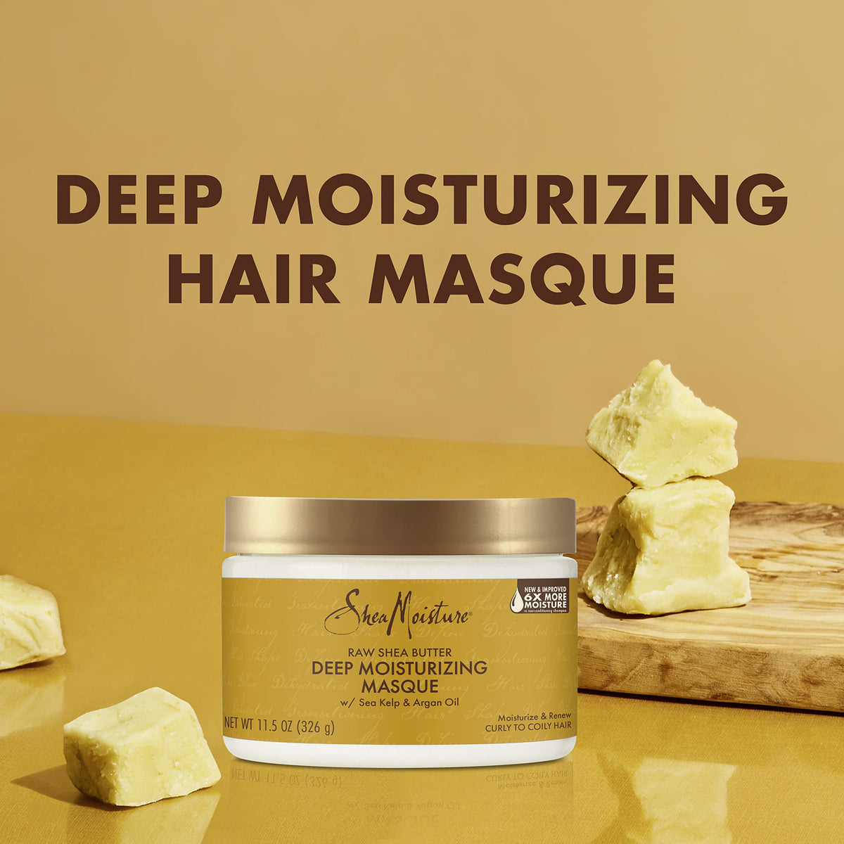 SheaMoisture Raw Shea Butter Deep Treatment Masque Hair Treatment, 12 Ounce