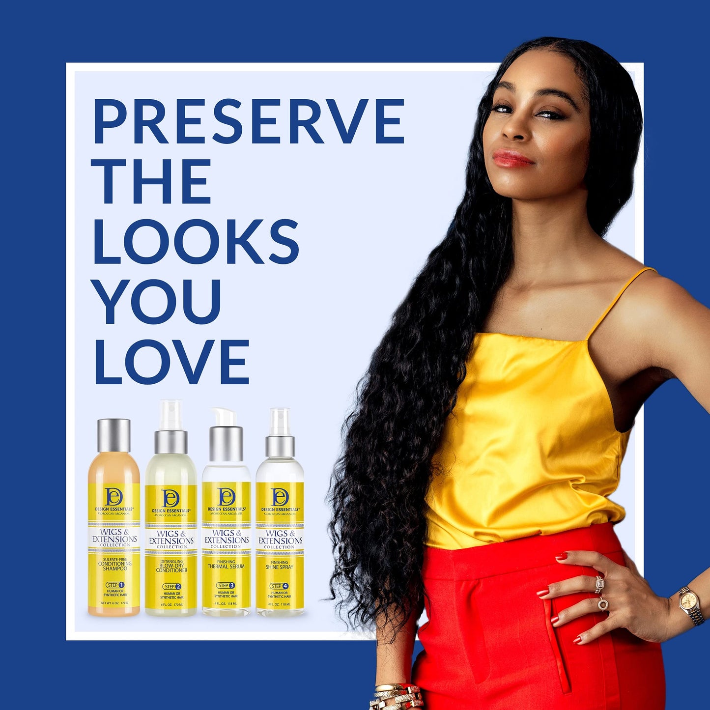 Design Essentials Moroccan Argan Oil Detangling Blow-Dry Conditioner- Wigs & Extensions Collection, 6 Oz (Packaging may vary) Beauty & Personal Care Design Essentials