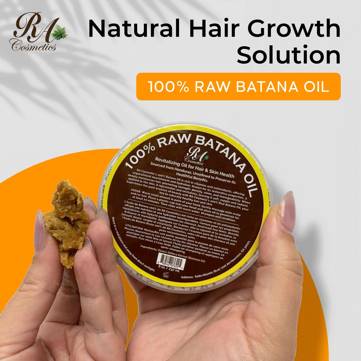 RA COSMETICS 100% Natural Unrefined Batana Hair Oil for Healthy Hair, 16 oz | Dr Sebi Batana Oil Hair Moisturizer for Damaged Hair Repair Beauty & Personal Care RA COSMETICS