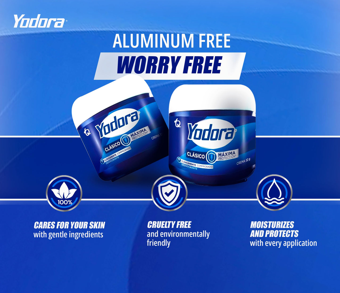 YAHVE - Classic Yodora Deodorant maximum protection Pack of 2 of 32 g - 1.12 Oz - Despensa Colombiana - Yodora Clasico, Maxima Proteccion. Beauty and Personal Care Yahve