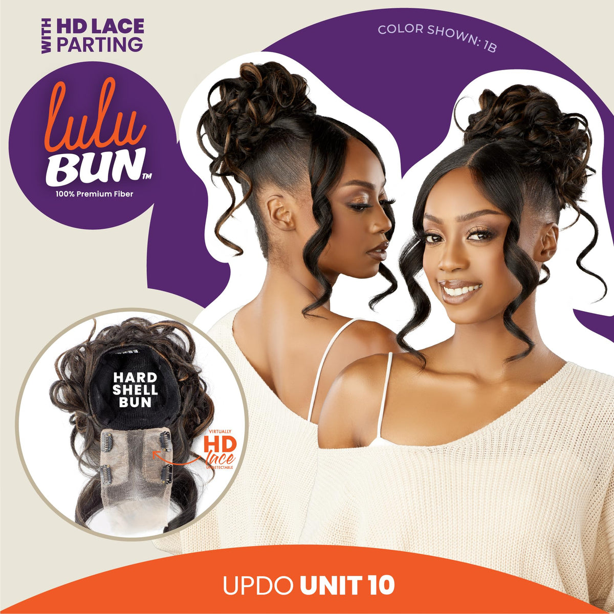 Sensationnel Lulu Bun Updo Hairextensions-Unit 10,F1B/BG