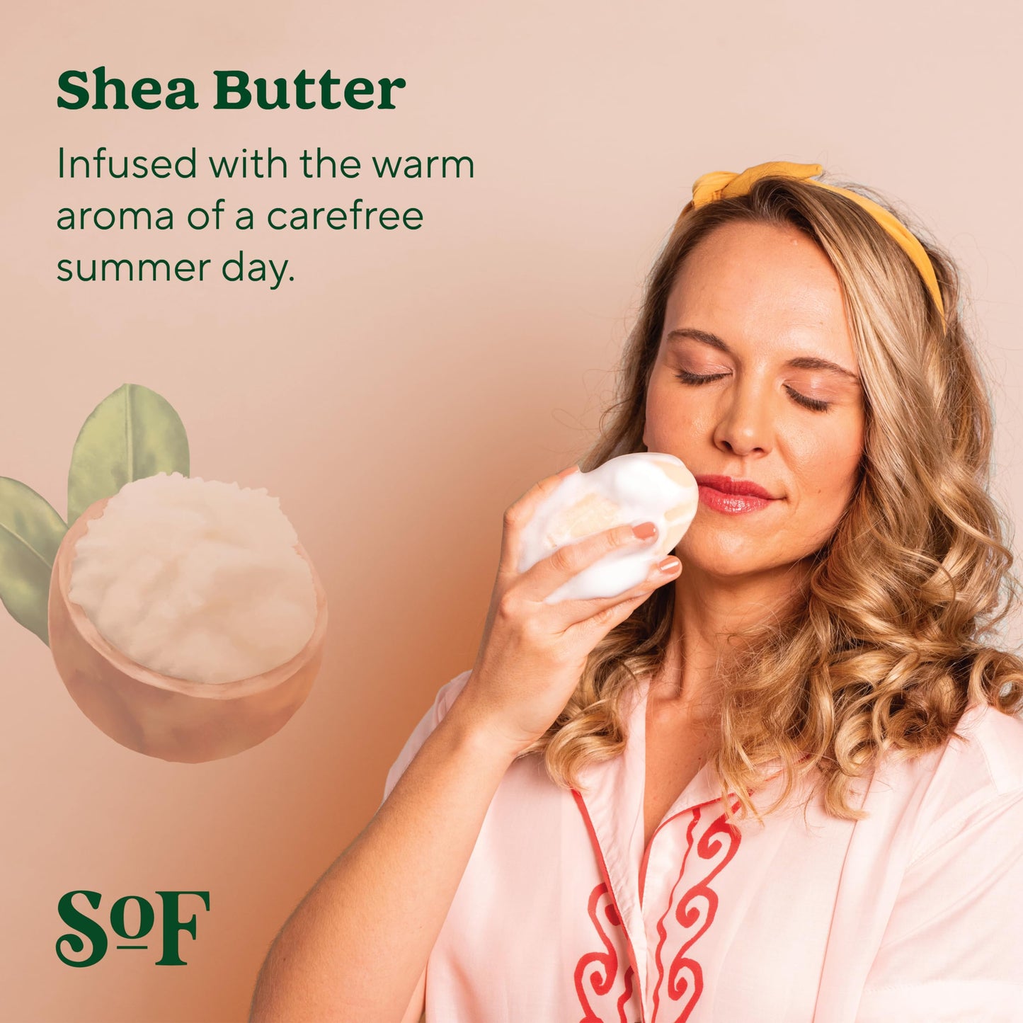 SoF Triple Milled Bar Soap - With Coconut Oil & Organic Shea Butter- Vegan & Non GMO- Free From Phthalates, Sulfates & Parabens- Shea Butter - 6 oz Beauty & Personal Care South Of France