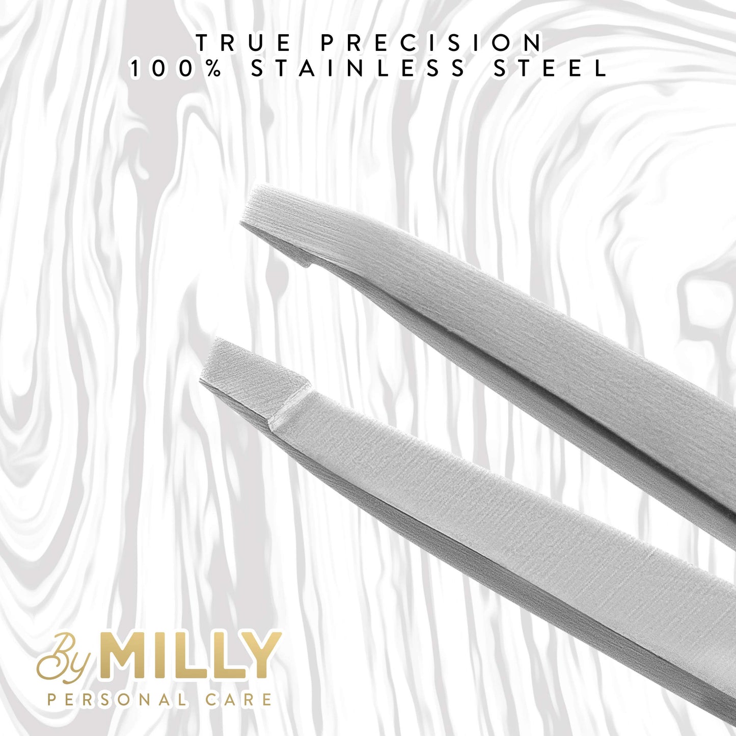 By MILLY Professional Slanted Tweezers for Women & Men | High Carbon Stainless Steel Sharp Tweezer | Tweezers for Women Facial Hair Plucking Beauty & Personal Care By MILLY