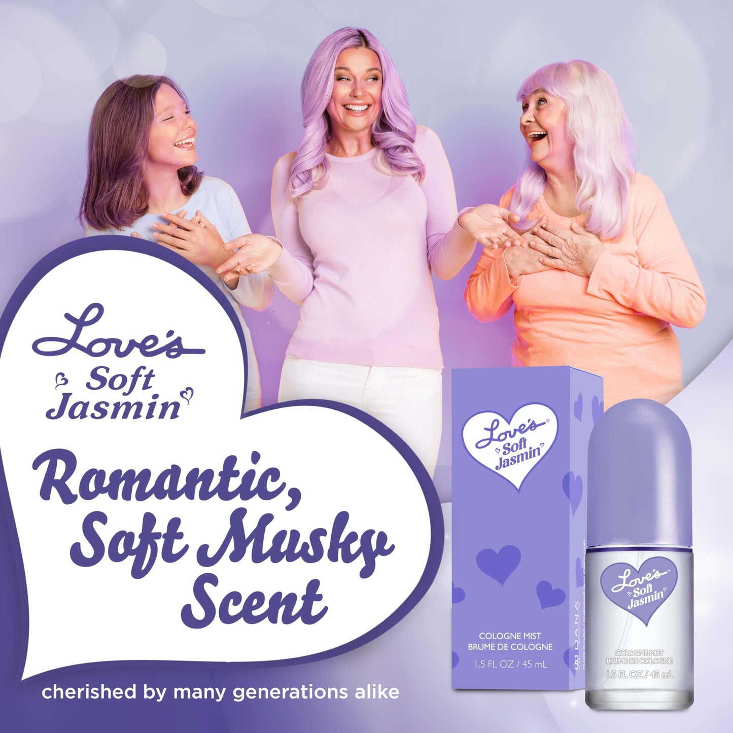 Dana Love's Soft Jasmin Cologne Mist - Romantic Jasmine Perfume Body Spray for Women with Soft, Floral & Musky Scent (1.5oz) Beauty & Personal Care Dana