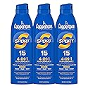 Coppertone Sport Sunscreen Spray, Broad Spectrum SPF 15 Water Resistant Spray Sunscreen, 5.5 Oz, Pack of 3 Beauty & Personal Care Coppertone