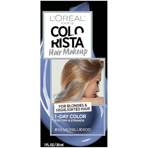 L’Oréal Paris Hair Color Colorista Makeup 1-day for Blondes, Silverblue600, 1 Fluid Ounce Beauty & Personal Care L'Oreal Paris