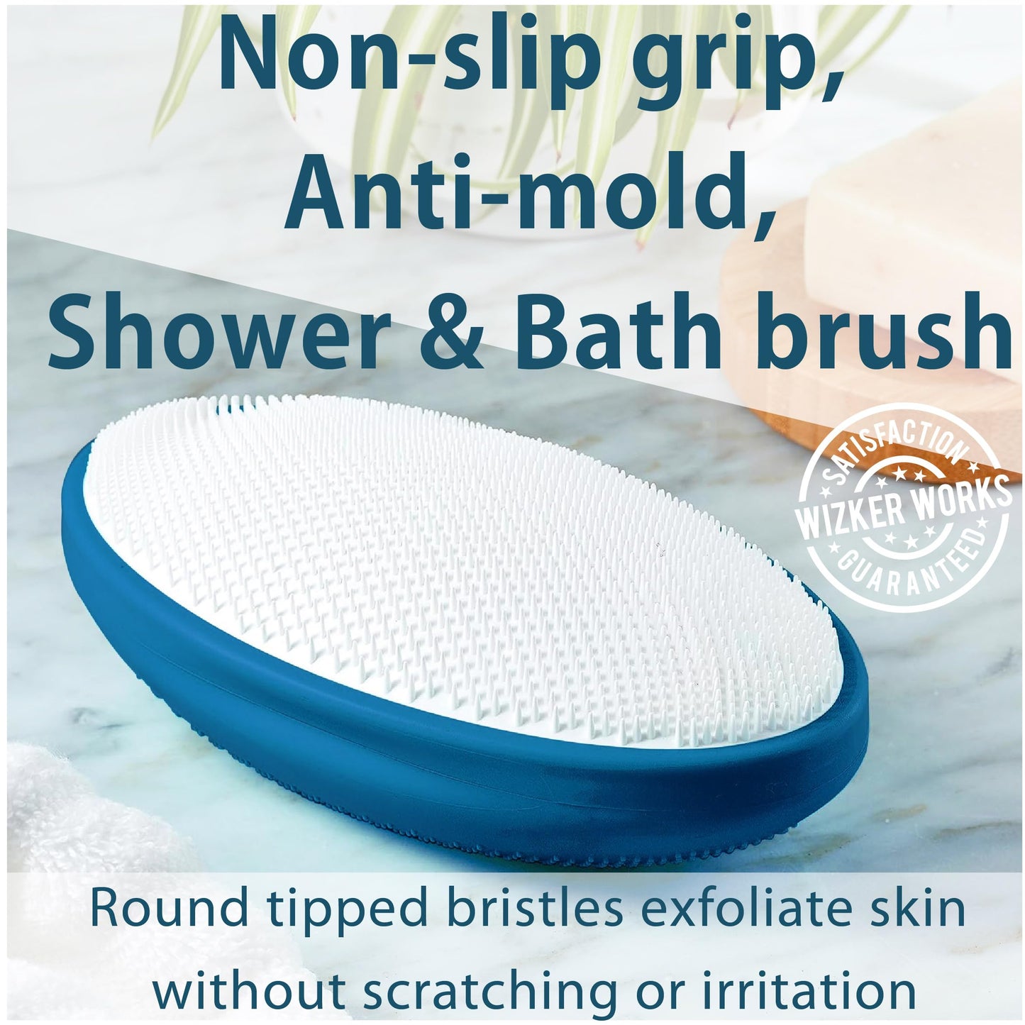 WIZKER® Premium Ingrown Hair Exfoliating Brush: 2-in-1 Soft + Firm Face Body Exfoliator for Sensitive Skin, Prevents Razor Bumps, Shave, Laser, Wax Beauty & Personal Care WIZKER