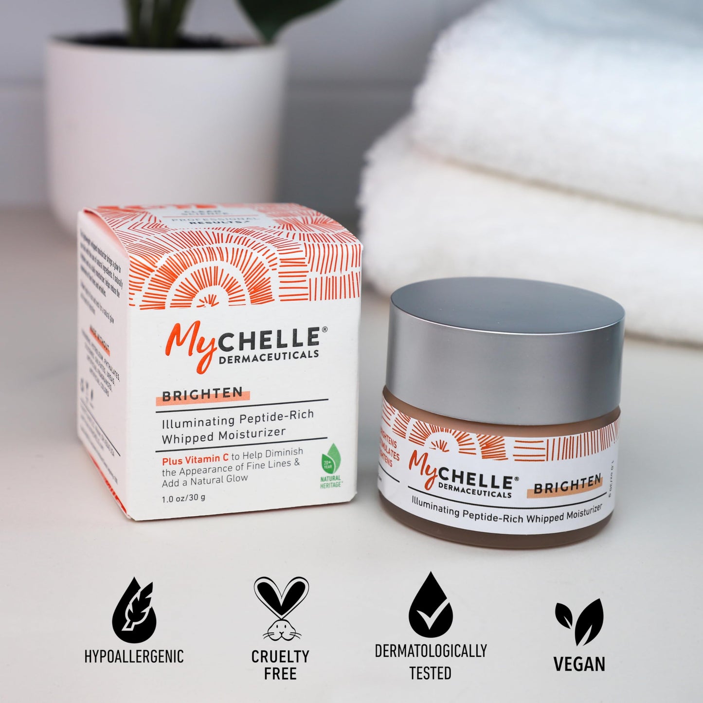 MYCHELLE Illuminating Peptide-Rich Whipped Moisturizer, 1.2 OZ Beauty & Personal Care MyChelle Dermaceuticals