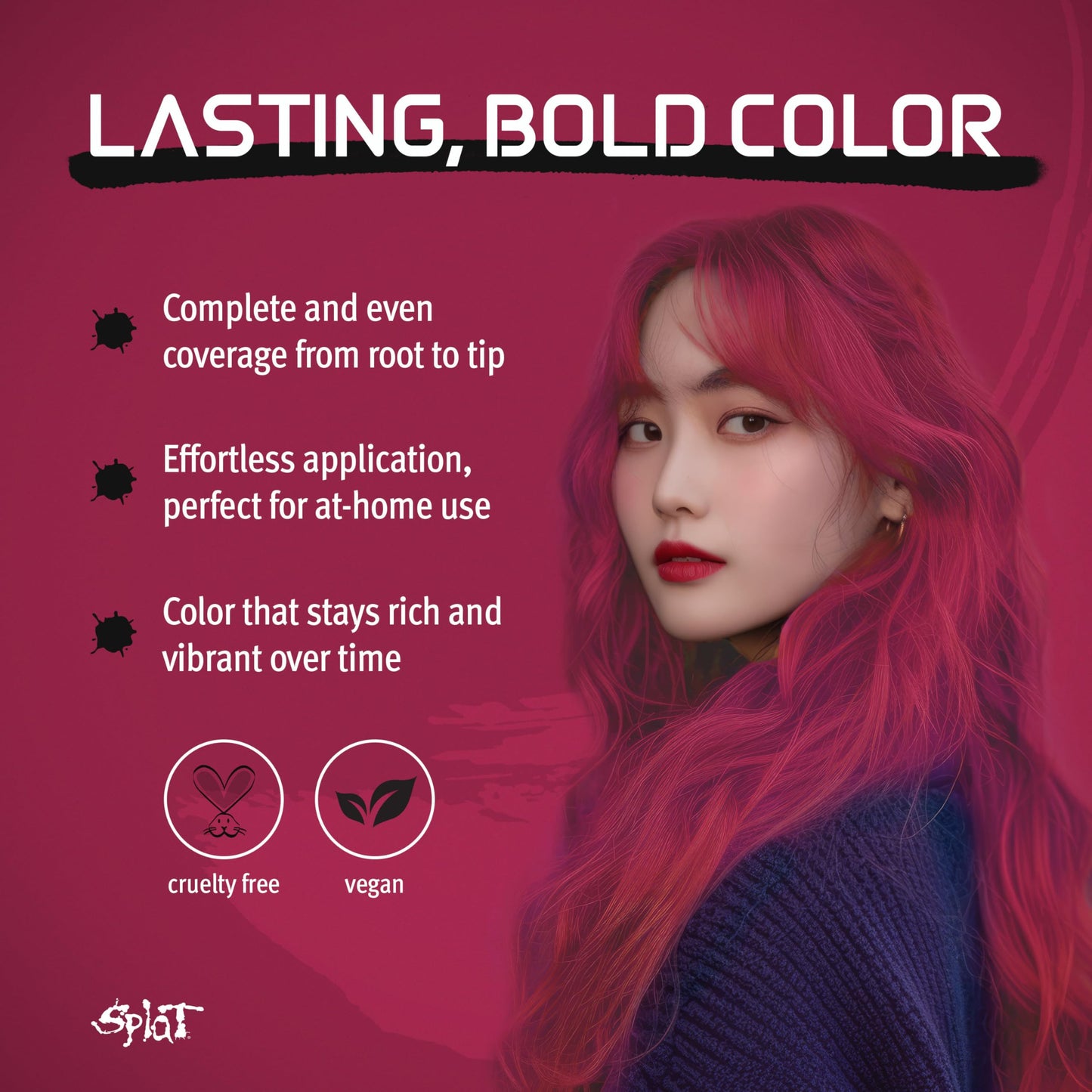 Splat Midnight Pink Sapphire Semi Permanent Hair Dye Kit, 1 Application, Includes Deep Reconstructor Conditioner, Lasts 30 Washes, No Bleach Required Beauty & Personal Care Splat