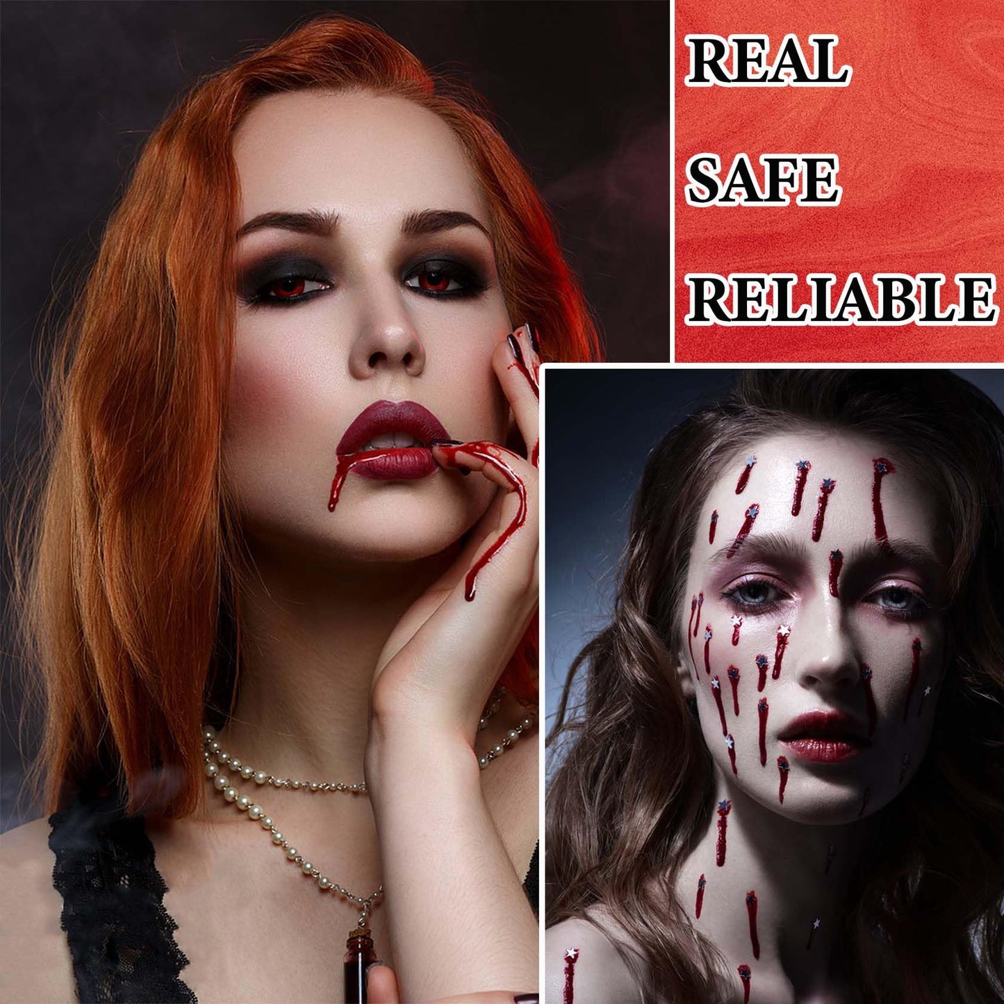 2 Pcs Fake Blood Spray,2.46 oz Fake Blood Makeup,Halloween Liquid Fake Blood Washable Splatter Sfx Makeup Kit,Suitable for Clothes Zombie Vampire Beauty & Personal Care LZYLLS